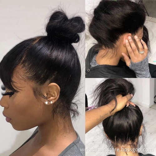 Full Hd 360 Lace Frontal Wig Cheap Straight Brazilian Virgin Human Hair Extension Transparent Lace Front Wig For Black Women